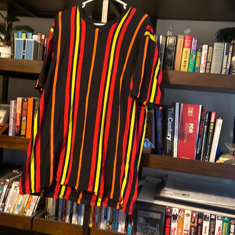 Stripe yellow,red and orange t-shirt